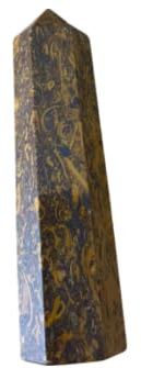 Sten Jaspis torn, kalligrafi, kristallstav, naturlig kristallkvarts, sexkantig kristallpelare, stenkristallstavar, klara kvartsstavar, torn (kalligrafi jaspis, 7–8 cm)