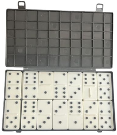 MagiDeal Jeu de dominos Double 6 avec points en relief pour aveugles. Jeu de dominos de 28 tuiles. Jouet professionnel. de société classique pour