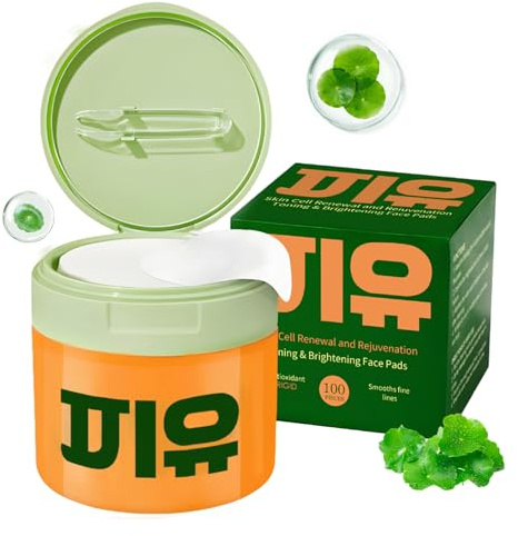 100 Piezas Almohadillas Faciales Centella Pad, Almohadillas de Centella Tampons de Toner Hydratants, Cuidado de la Piel Coreana Antienvejecimiento, Minimiza las Arrugas, Mejora la Piel