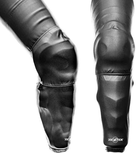 Rezztek Elite Ice Hockey Socks – Technical Ice Hockey Protective Socks with Elastic Fit, Ventilation & Durable Design – Hockey Accessories (Black, Size XL)
