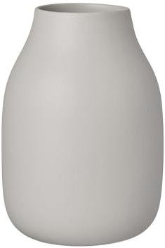 blomus Vase -COLORA- | Keramikvase für Blumen & Dekoration | Blumenvase Farbe Mourning Dove matt | Größe L