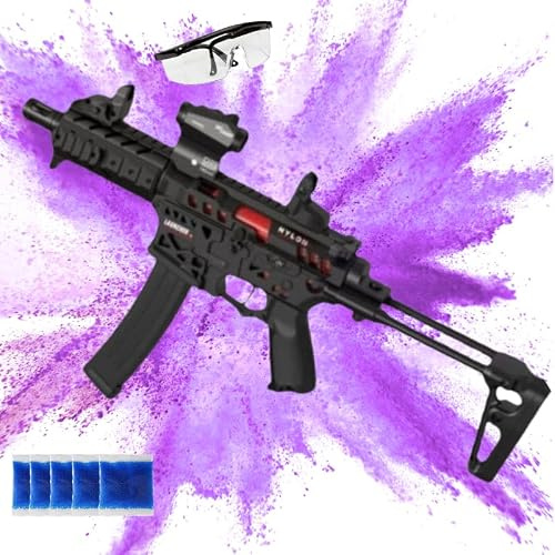 EverPrime Gel Blaster MPX, Pistola de Gel Eléctrica con Cargador Automático,60.000 Balas, Efecto Realista de Cámara Lateral,Juego Tactico,Disparos y Puntería para Jugar con Amigos.