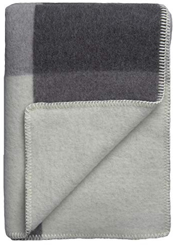 RØROS TWEED - Syndin - Wolldecke aus norwegischer Lammwolle - Design von Kristine Five Melvær - Deckenmaße: 135 x 200 cm (1951 - Slate)