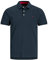 Jack & Jones Herren Slim Fit Polo Shirt JJEPAULOS Uni Sommer Hemd Kragen Kurz Arm Basic Pique Cotton, Farben:Dunkelblau-2, Größe:XL