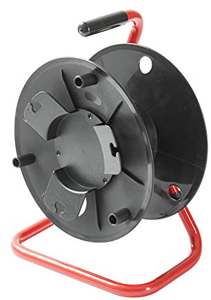 MUSIC STORE CD 100 Kabeltrommel, bis zu 100m Kabelkapazität, Robuste Verarbeitung, Geringes Gewicht, Wechselbare Abdeckplatte, XLR-Einbaubuchse, Spezialkunststoff, Pulverbeschichteter Stahlrahmen