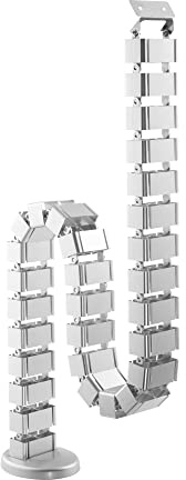 InLine® Kabelkanal flexibel für höhenverstellbare Tische, 4 Kammern, 68x36mm max. 1,28m, grau