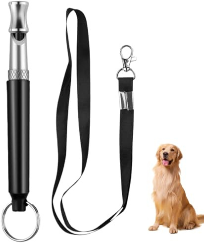 QEQSHQO Fischietto per Cani per Il Richiamo dei Fischietto per Cani Antiabbaio Silenzioso Fischietto Ultrasuoni per Cani Regolabile Fischietto Antiabbaio per Cani con Cordoncino