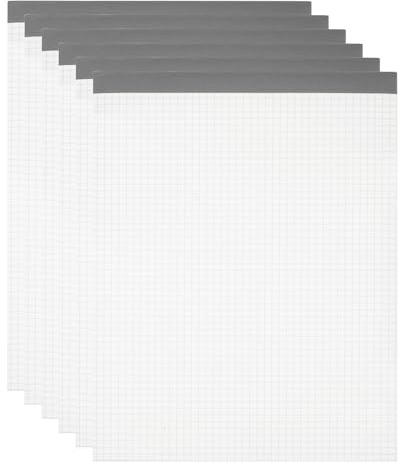 M&G 7x10 Note Pads, 6 Pack B5 Legal Pads 70 Sheets Notepads Writing Pad Graph Grid Chinese Memo Paper Tablet Kraft Cover for Work Writing Note Taking Chinese