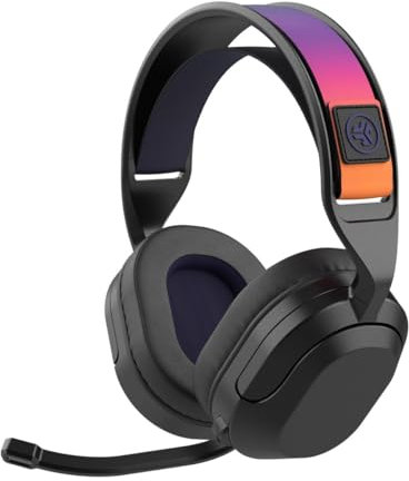 JLab Nightfall Wireless Gaming Headset Black Dual Wireless Connessioni tramite USB o Bluetooth, microfono girevole, fino a 70 ore di autonomia