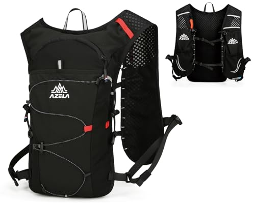 TRIWONDER Running Hydration Vest, Lightweight Hydration Pack Backpack for Trail Marathoner Running Race Cycling Hydro Daypack (Black - Vest Only)