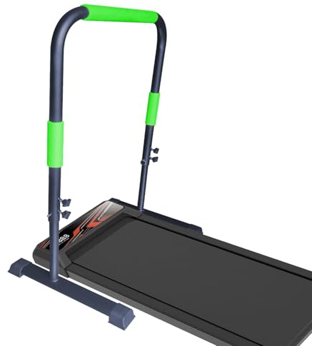 Adjustable Handle Bar for Walking Pad Only- Universal Fit 23 Wide, Max Height 43, Sturdy Support Attachment (Black Green)