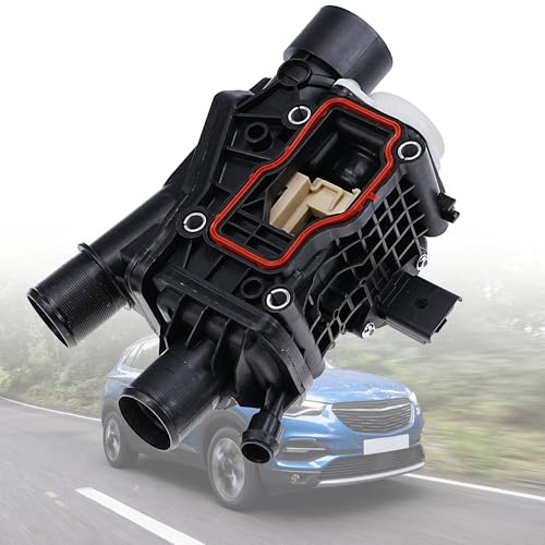 LEVANLIGHT Coolant Thermostat Housing with Temperature Sensor Compatible with Peugeot Citroen Ford 2.0 TDCi BlueHDi Diesel Replaces#2264810, 9804160380, 9849443980