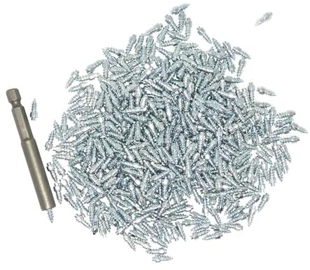 520Pcs Car Tires Studs Screw Heavy Duty Snow Tire Studs Spikes Wheel Tyres Snow Chains Studs for Car Motorcycle Tires Winter Silver Steel Alloy 15x10cm