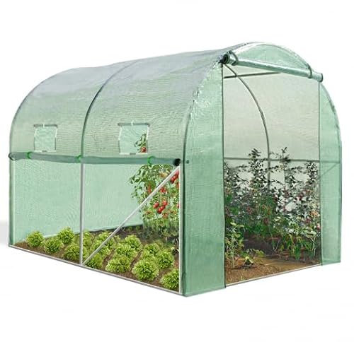 IDMarket - Serre Tunnel de Jardin 4 Saisons 6M² Verte Gamme maraîchère Roma 2x3M