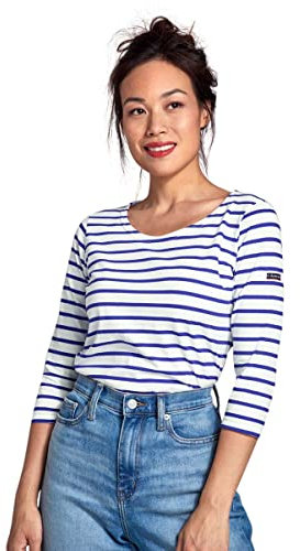 Armor Lux Damen Coz Cap T Shirt, Mehrfarbig (Blanc/Etoile Dw5), S EU
