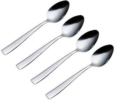 Viners Everyday Purity 4 Piece 18/0 Silver Stainless Steel Tea Spoons