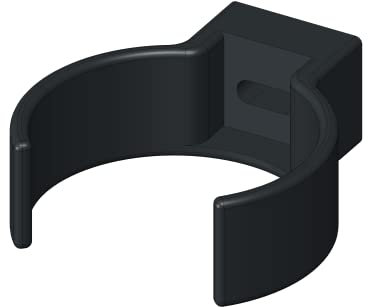 4 Home & Garden | Schelle Rohrschelle Rohrhalter DN60 | Kunststoff PVC Farbe Anthrazit | Dachrinnensystem RG 100 Typ 300 Fallrohr DN 60