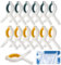 TESSTSY 12 Pièces Grandes Pinces à Serviettes, Pince Serviette Plage Transat, Grande Grosse Pince à Linge Plastique pour Lessive Quotidienne, Serviettes de Bain, Vêtements Lourds (Jaune + Bleu)