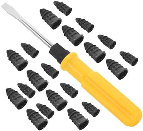 Garneck 1Set Kit Riparazione Pneumatici Set Completo per Auto e Viti e Chiodi per Forature Facile da Usare e Duraturo