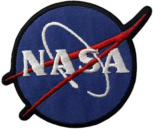 Toppa ricamata da applicare con ferro da stiro o cucitura, tema: Logo NASA Esploratore spaziale
