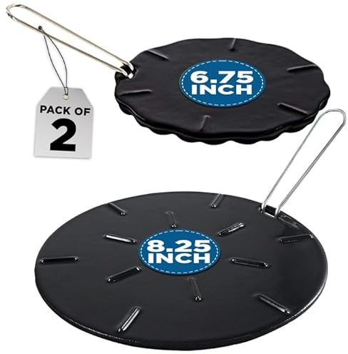 Cast Iron Heat Diffuser for Gas Stove – 2 Sizes Included – 8.25 and 6.75 Inch Heat Diffusers for Electric Stove - Gas Heat Plate - Cast Iron Simmer Plate for Gas Burners