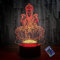 YTDZLTD Optische Täuschung 3D Buddha Statue Nacht Licht 16 Farben Andern Sich Fernbedienung USB-Strom Touch Schalter Dekor Lampe LED Lampe Tisch Kinder Brithday weihnachten Geschenk