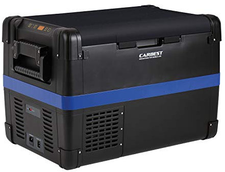 Carbest Kompressor-Kühlbox 50 Liter 12V/24V/230V, Kühlbox MaxiFreezer 50