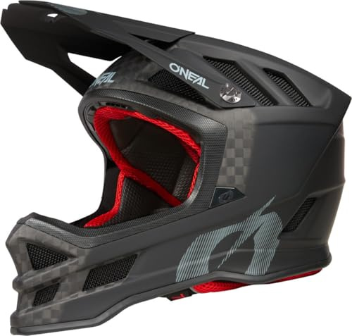 O'NEAL | Mountain Bike Helmet | MTB Downhill | Dri-Lex® Inner Lining, IPX® Impact Absorption Technology, Lightweight Carbon Fibre Shell | Blade Carbon IPX® Helmet V.22 | Adult | Black Carbon | Size L