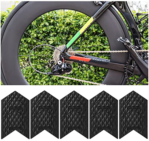 MUQZI Autocollants de Protection pour chaîne de Cadre de vélo à Fort Impact - pour VTT, BMX, vélo de Route (Taille L/Noir)