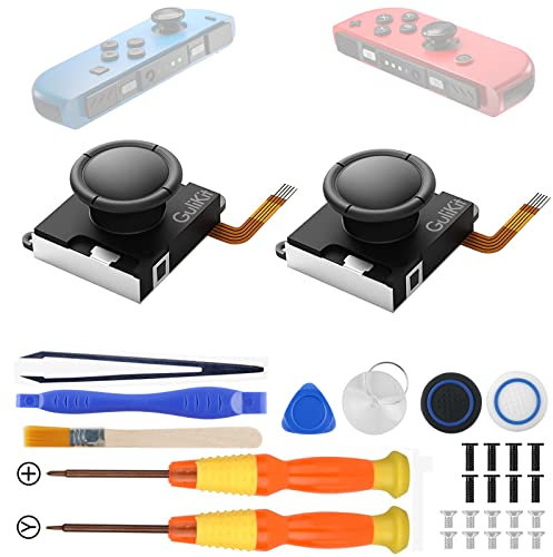 GULIkit Joycon Joystick Hall Effekt Sensor 2 Stück, No Drift Joy Con Controller Joystick für Switch/Switch OLED/Switch Lite, Low-Power Links/Rechts Joystick mit Reparaturwerkzeug