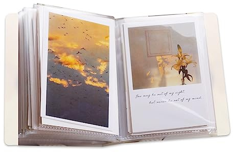 4x6 Photo Albums Storage, Picture Book for 4x6 Photos, Clear Cover Portfolio Folder for Postcards, Art Books Card Holds for Artwork, Wedding Journey Photo Book, 40 Pages Hold 80 Pictures