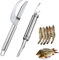 LONGHAO 2 pcs Cuchillo Linea Camarones,Pelador de Camarones,Escamador de Pescado,Pescado Raspador Removedor,5 In 1 Multifunctional Shrimp Line Fish Maw Knife,Escamas Pescado,Cuchillo