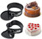 EUBSWA Mini Redondo y Corazón 12 cm para Hornear, 2 Unidades, Moldes para Tartas Con Revestimiento Antiadherente