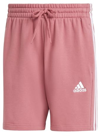 Adidas Homme Essentials French Terry 3-Stripes Shorts, preloved Crimson, S