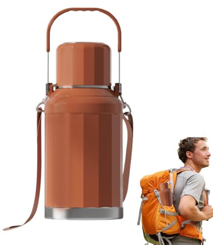 Caraffa in acciaio inossidabile, brocca in acciaio inossidabile - Teiera isolata di grande capacità con boccetta per acqua calda - Caraffa termica riutilizzabile per caffè termico con brocca isolata p