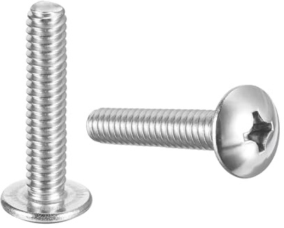 QUARKZMAN 1/4-20 x 1-1/4 Tornillos De Máquina De Cabeza Truss Phillips, Roscado Completo, Accionamiento Phillips, Acero Inoxidable 304 18-8, Acabado Brillante, Cantidad 25