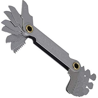 Medidor de Rosca, Tamaño del Tornillo y Medidor de Rosca Guadería de Tornillo de Rosca Medición de Tornillo Mética de Tono de Rosca Métrica de Calibre de Rosca 60 Grados Guicias de Paso de Rosca de