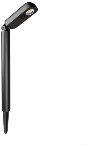 Ground mounted solar lawn light spotlight for outdoor garden and courtyard lighting with automatic dusk to dawn sensor and robust weatherproof construction for lasting use