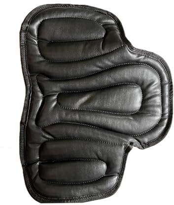 Almohadilla for silla de montar a caballo cuero artificial, suave y con amortiguación, cojín largo for asiento ecuestre para montar a caballo