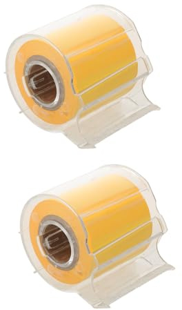Tofficu Lot de 2 Rouleaux de Notes Autocollantes Orange, Bloc-notes Adhésif Compact en Papier, Mémo Autocollant pour Bureau, École et Scrapbooking, Adhésion Optimale sans Résidu,