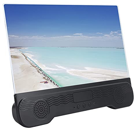 Lente d'ingrandimento per schermo di telefono da 14 pollici, amplificatore HD per cellulari con supporto pieghevole, lente d'ingrandimento per schermo di cellulare con altoparlante Bluetooth, amplific