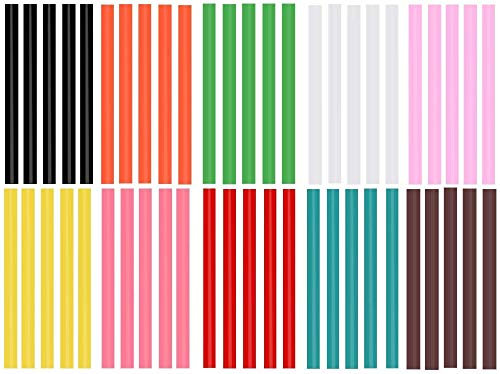 Bâtons de colle chaude de couleur pour pistolet à colle chaude 50 pièces bâtons de pistolet à colle chaude colorés 10 couleurs bâtons de colle chaude colorés