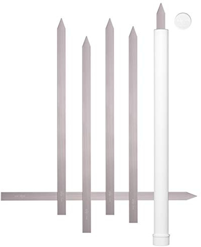 + HOM 6 Kebab 1 Wide Flat Skewers, Stainless Steel, No-Wood Handle, Koobideh Persian Kabob, Carrying Case