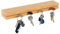 RICOO Schlüsselbrett aus Massiv Holz Schlüsselboard 35x6x3,5 cm Modern Wandhalterung Ablage SH440 Eiche Schlüsselhalter Wand Schlüsselleiste mit Ablagefläche Regalbrett mit Nut