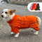 wasserdichte Hundejacke, leichte reflektierende Sicherheits-Hunderegenjacke, Winddichte und schneesichere Hundeweste für Corgis Dackel Orange D-M