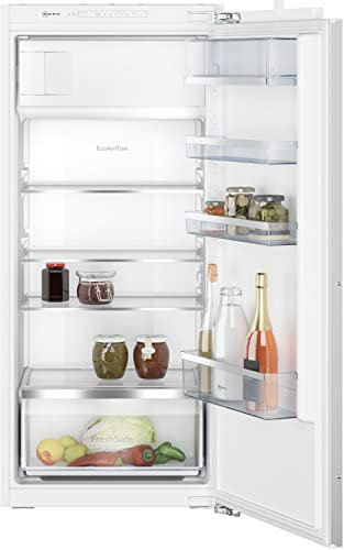 NEFF KI2422FE0, N 50, Einbaukühlschrank, 122,5x56 cm, Kühlen 172l, Gefrieren 15l, 35dB, LED Beleuchtung, Sicherheitsglas, Flachscharnier, Fresh Safe, Made in Germany, Weiß