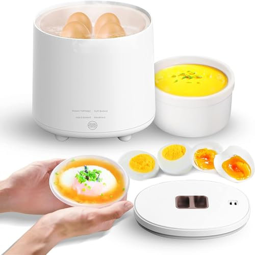 Mini Cuociuova Elettrico Al Vapore, Confezione Da Quattro, Con Spegnimento Automatico, Controllo Preciso Della Temperatura, Adatto Per Cucine Domestiche, Integratori Per Alimenti Per Bambini