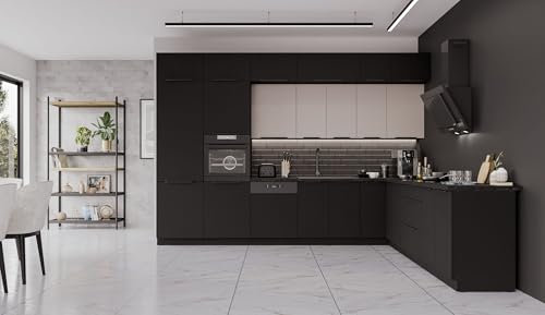 Winkelküche Siena + Arona 350x290 cm Küchenzeile Eckküche Küche XL Stauraum