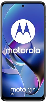 Moto G54 24 GB (12GB+12GB RAM Boost)/256GB blu indaco, Spagna, schermo surround Full HD+ e Dolby Atmos®, sistema di fotocamera da 50 MP con OIS, prestazioni 5G, batteria 5000 mAh, con caricabatterie.