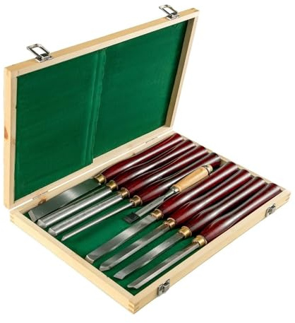Juegos de cinceles for carpintería, torno de madera de sobremesa de 8 Uds for laboratorios/talleres/ingeniería de torno de madera(Red)